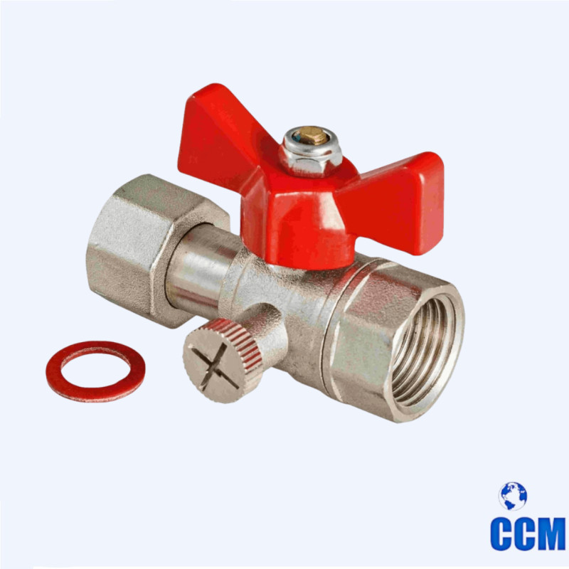 Кран шаровой для манометра, 1/2"вн. x 3/8"вн.VT.807.N.0403