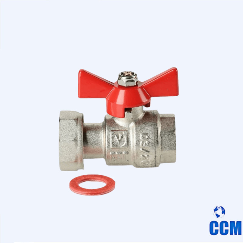 Кран шаровой с накидной гайкой и наружной резьбой 3/4" VT.260.N.0505