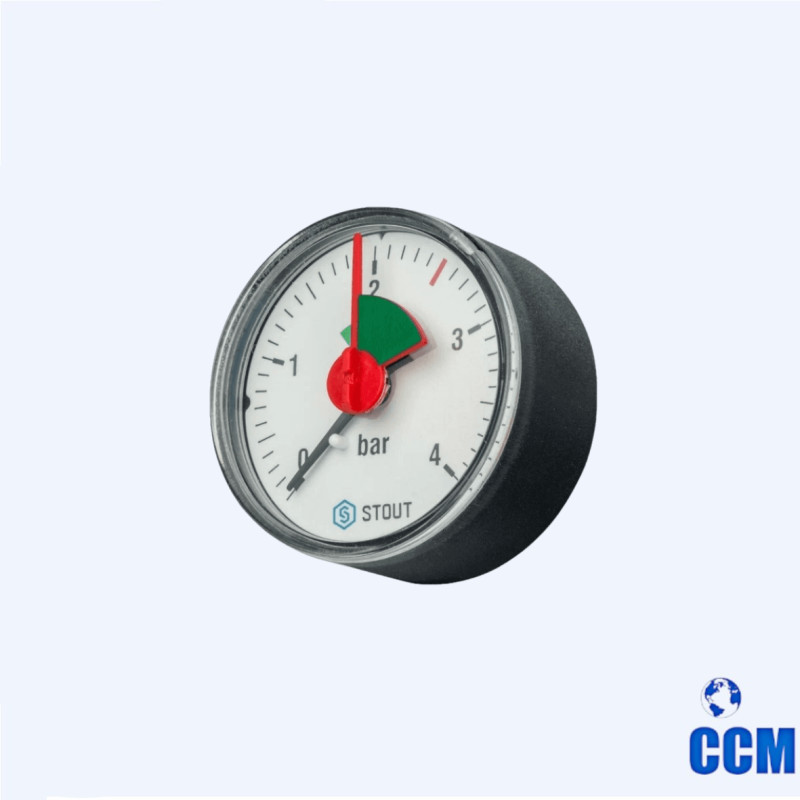 Манометр Dn50 0-4bar 1/4 аксиальный STOUT SIM-0007-500408