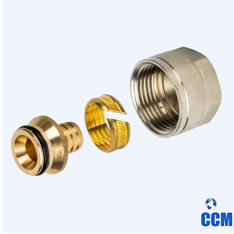 Фитинг компрессионный для труб PEX 16х2,2х3/4 евроконус GF 330080N051622A