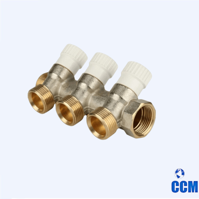 Коллектор распределительный 3/4", 3 отвода 3/4"EK STOUT SMB 6851 343403