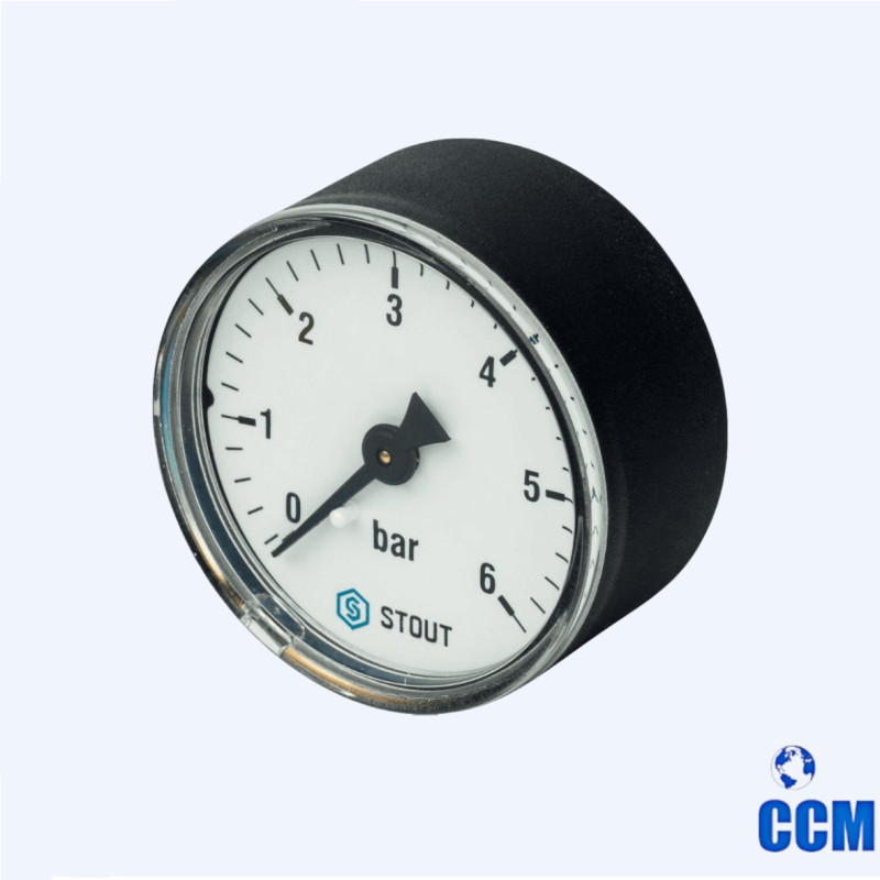Манометр Dn50 0-6bar 1/4 аксиальный STOUT SIM-0009-500608
