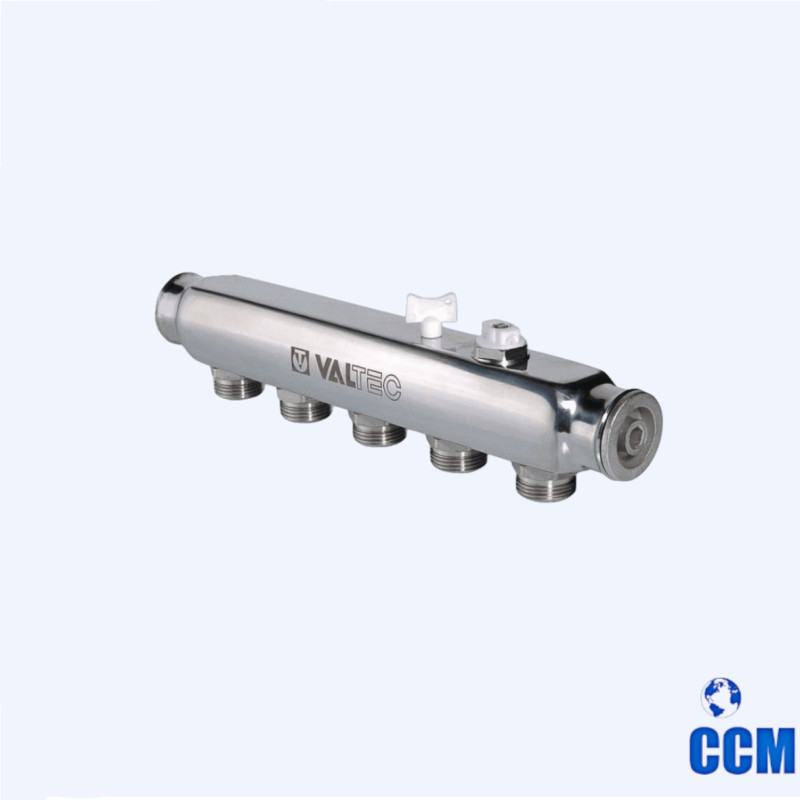 Коллектор из нерж.ст. Lм/о=100мм 1", 6х1/2" VTc.510.SS.060406