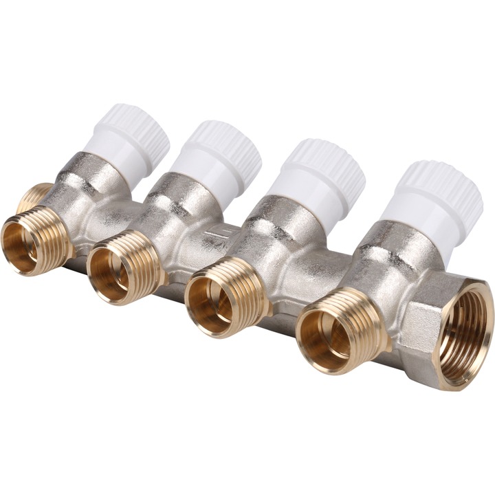 Коллектор распределительный 3/4", 4 отвода 1/2" STOUT SMB 6851 341204