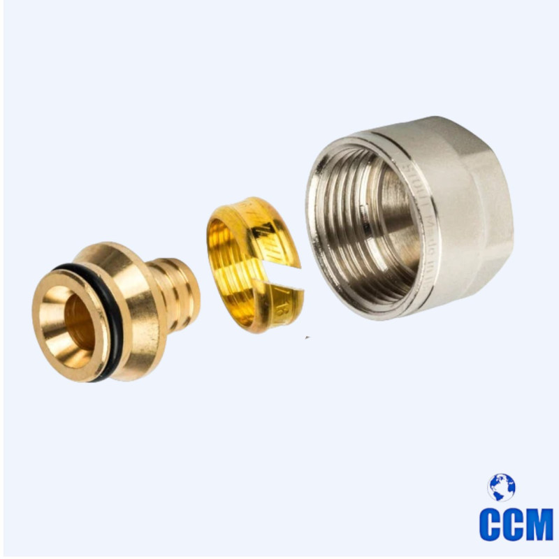 Фитинг компрессионный для труб PEX 16х2,0х3/4 евроконус STOUT SFC-0020-001620 (10/100)