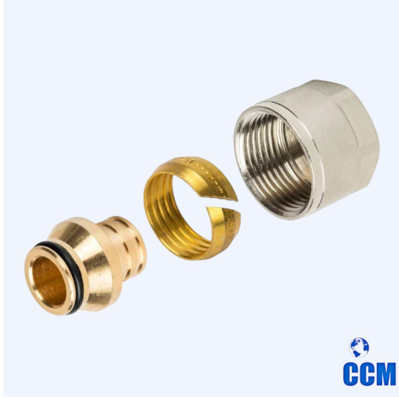 Фитинг компрессионный для труб PEX 20х2,0х3/4 евроконус STOUT SFC-0020-002020 (10/100)