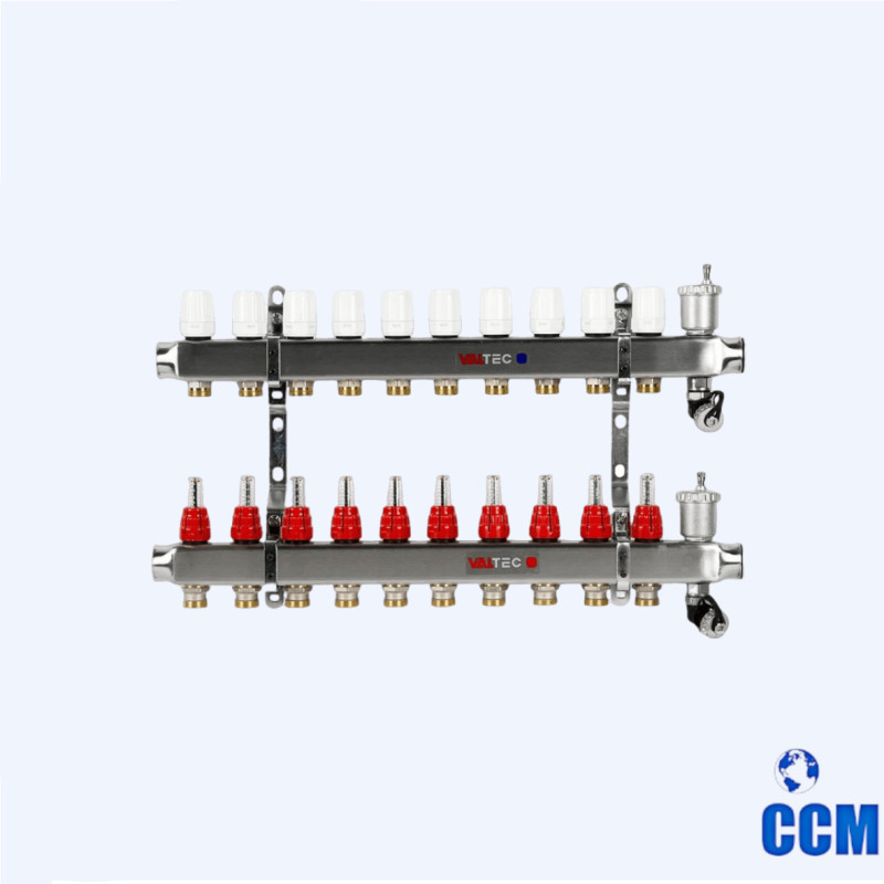 Группа коллекторная со встр. расх. в сборе 1" 10x3/4", "евроконус" VTc.596.EMNX.0610
