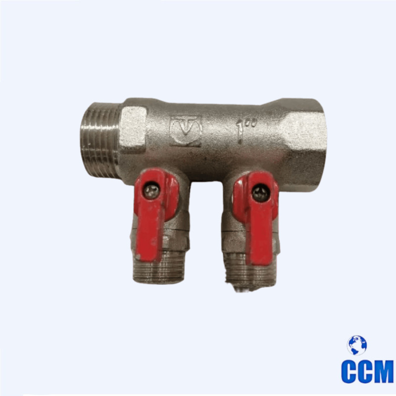 Коллектор 1", 2 x1/2 нр.отсеч. VTc.580.N.0602