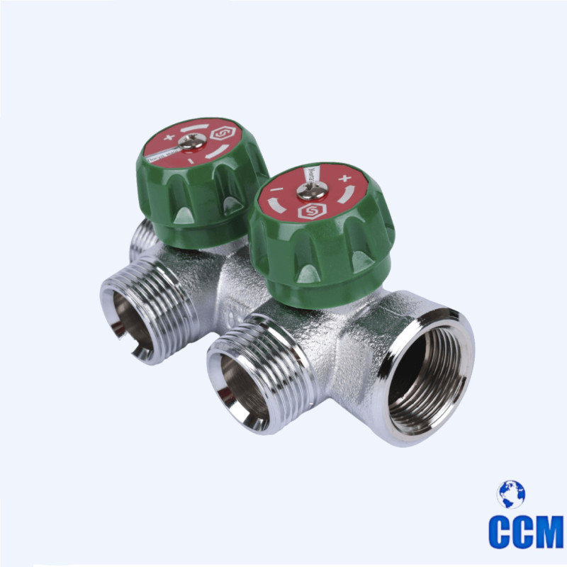 Коллектор регулирующий 3/4", 2 отвода 3/4"ЕК STOUT SMB-6850-343402