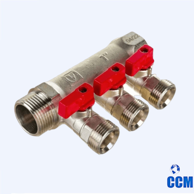 Коллектор 1", 3 x3/4E отсеч. VTc.580.NE.0603
