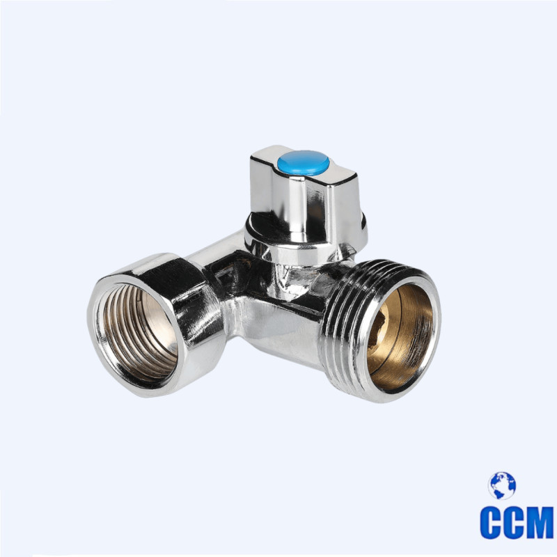 Кран шаровый для подкл. с/т приборов 1/2"х3/4"х1/2" нр/нр/вн VT.256.N.04