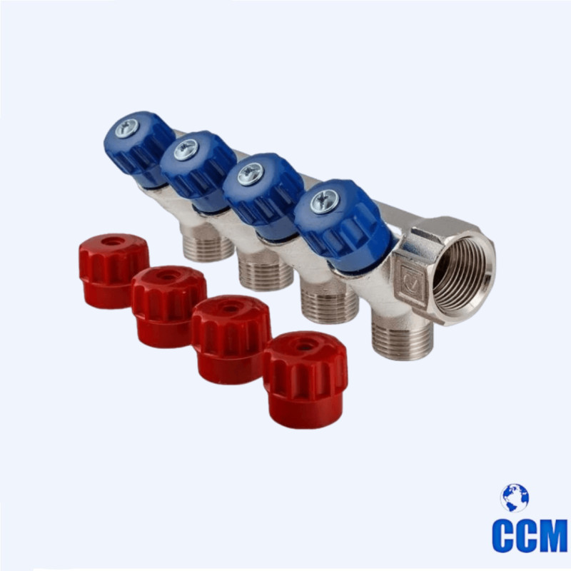 Коллектор 1", 4 x3/4E рег. VTc.560.NE.060504