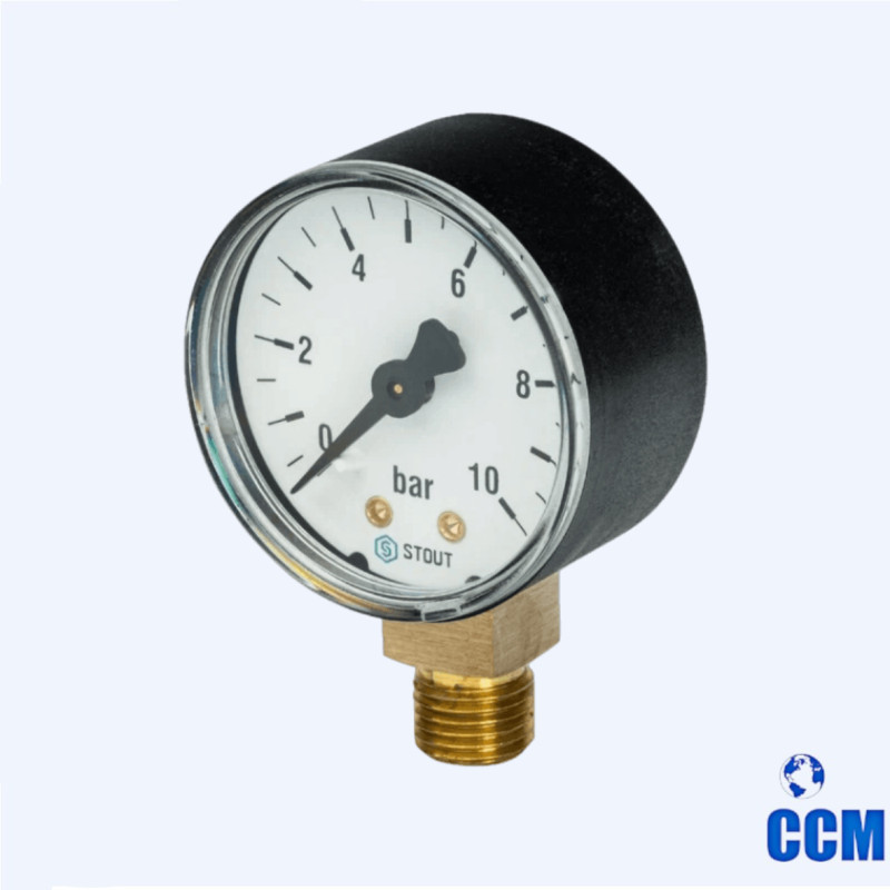 Манометр Dn50 0-10bar кл. 2.5 1/4 радиальный ROMMER RIM-0010-501008