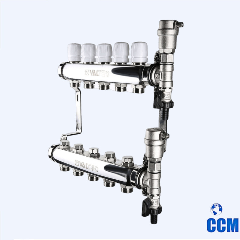 Группа коллекторная нерж., 1", 4 x 3/4", "евроконус" VTc.588.EMNX.0604
