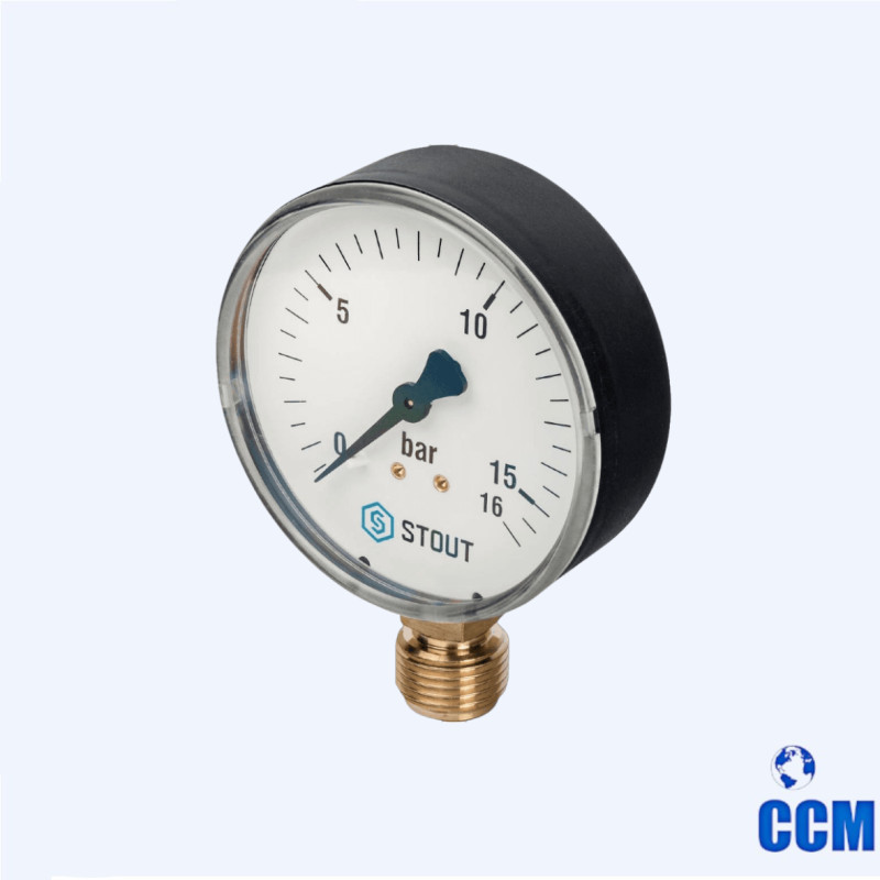 Манометр Dn80 0-16bar 1/2 радиальный STOUT SIM-0010-801615
