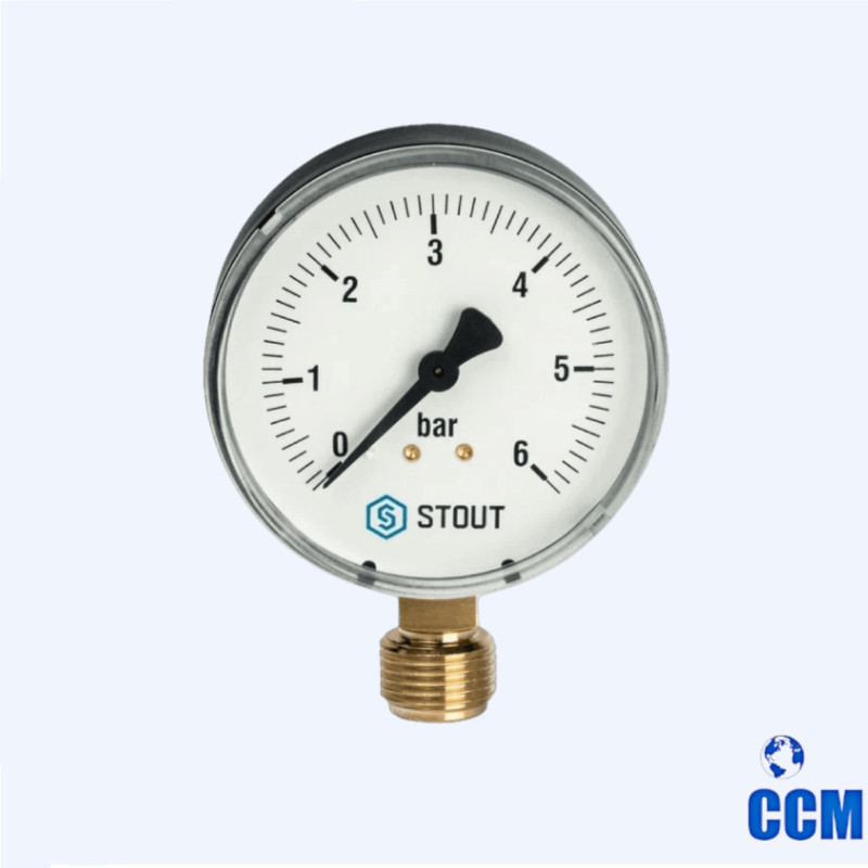 Манометр Dn80 0-6bar 1/2 радиальный STOUT SIM-0010-800615