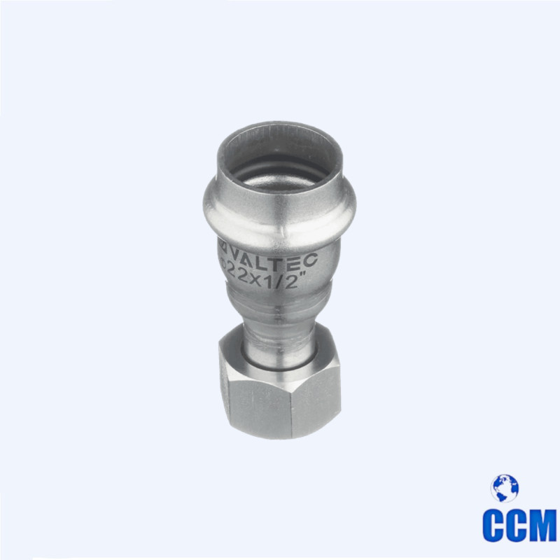 Соединитель с накидной гайкой нерж. сталь 22х1/2" VTi.908.I.002204