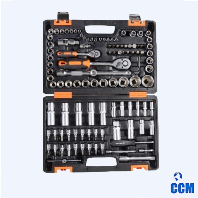 Набор инструментов , 1/2", 1/4", CrV, в кейсе 108 предм Вихрь