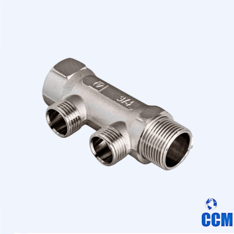 Коллектор лат. 3/4", 2x1/2"нр VTc.500.N.0502