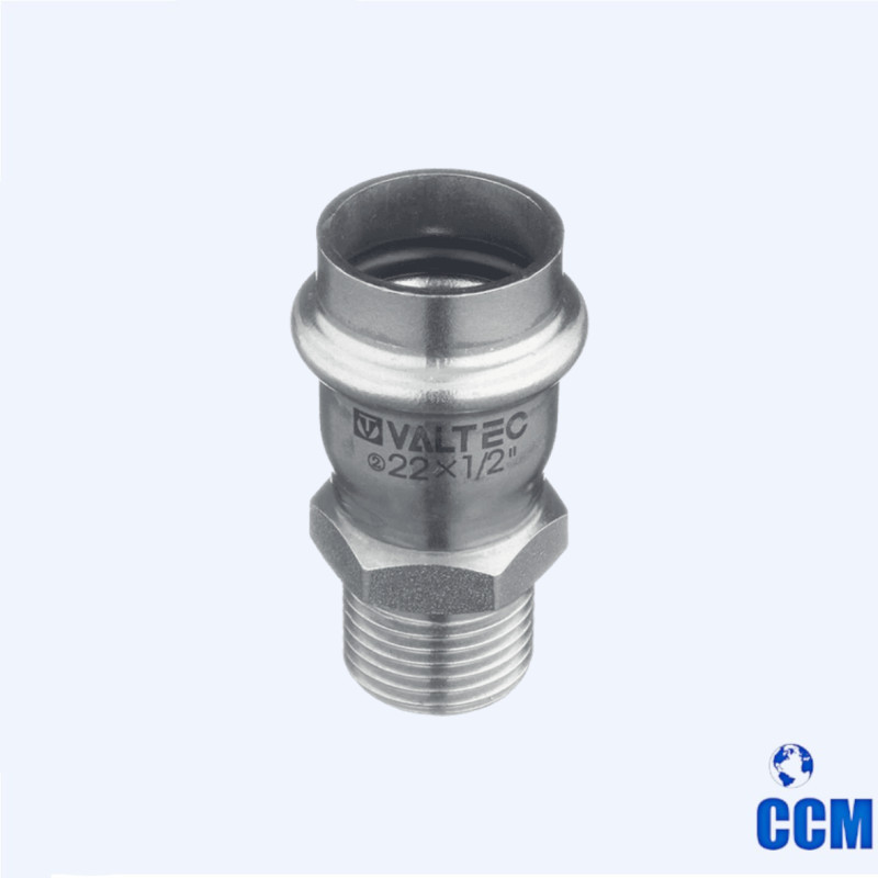 Соединитель нерж. сталь с нар.р. 22х1/2" VTi.901.I.002204