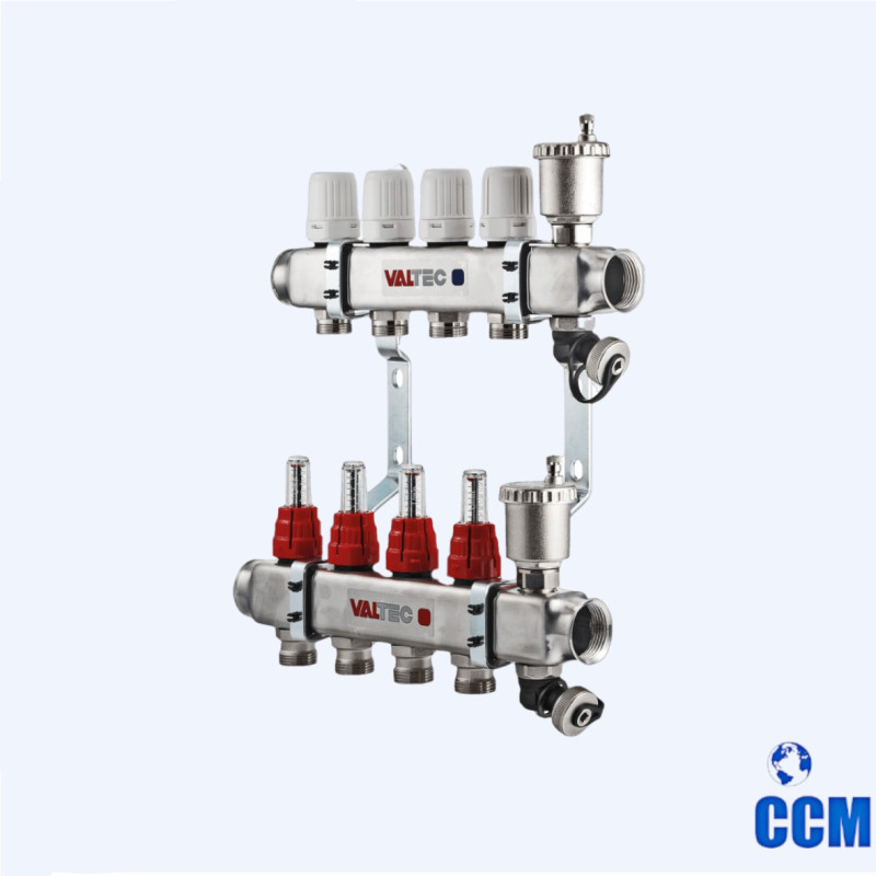 Группа коллекторная нерж., 1", 9 х 3/4" ,"евроконус" VTc.586.EMNX.0609