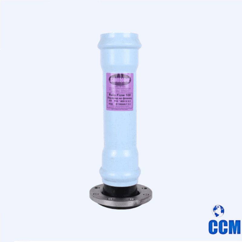 Переход на фланец ПП D 110 L 600 S 5,3 SINIKON Rain Flow 100 S1100600.F.5.3