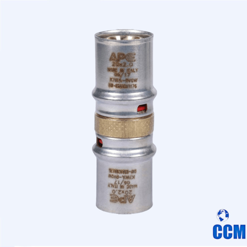 Муфта соедин. равнопроходная 20х20 для МП труб прессовой STOUT SFP-0003-002020