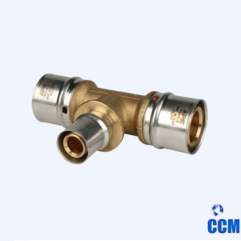 Тройник STOUT переходной 32х20х32 для МП труб прессовой SFP-0005-322032