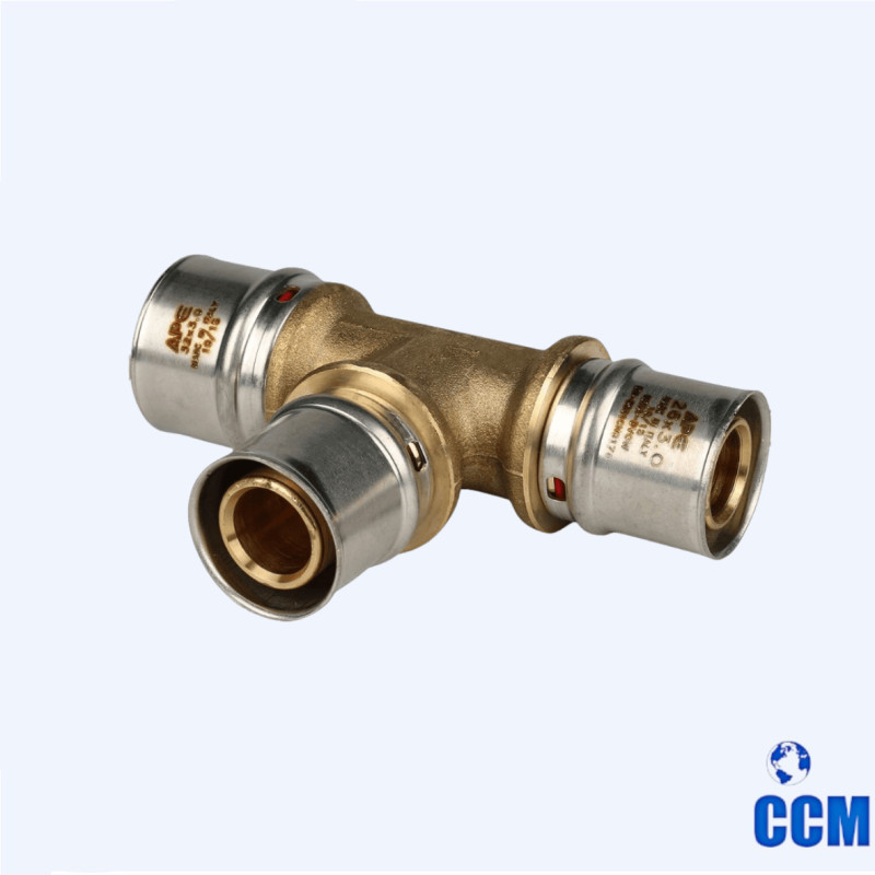 Тройник STOUT переходной 32х26х26 для МП труб прессовой SFP-0005-322626