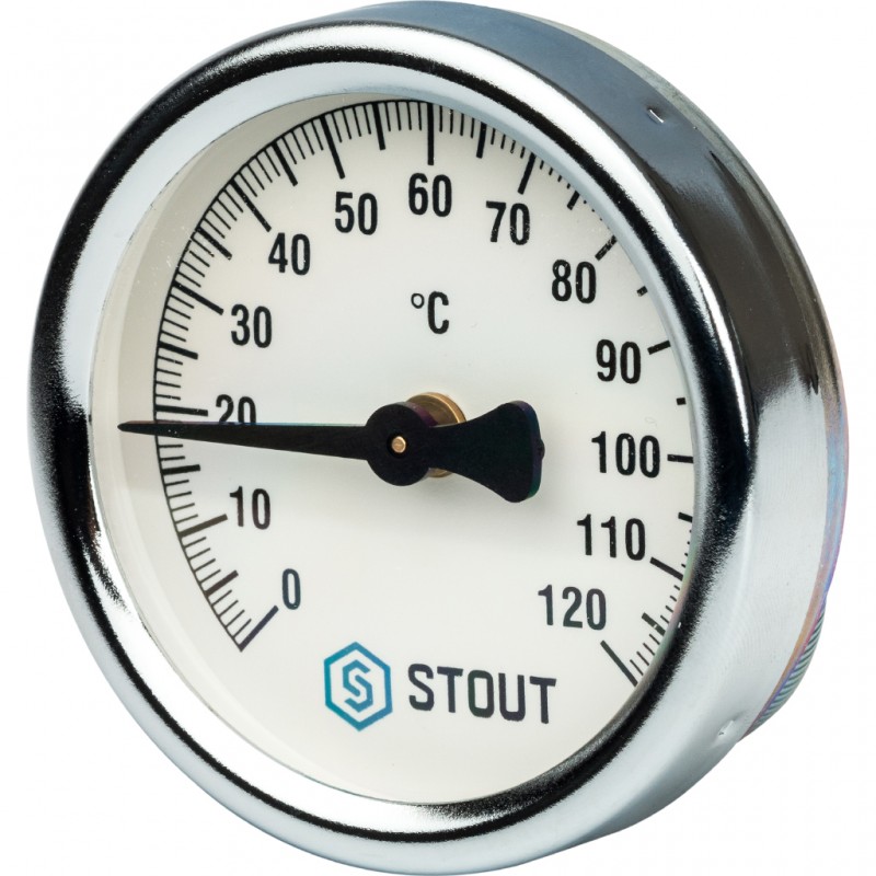 Термометр бимет. накладной с пружиной, корпус Dn63мм STOUT SIM-0004-630015