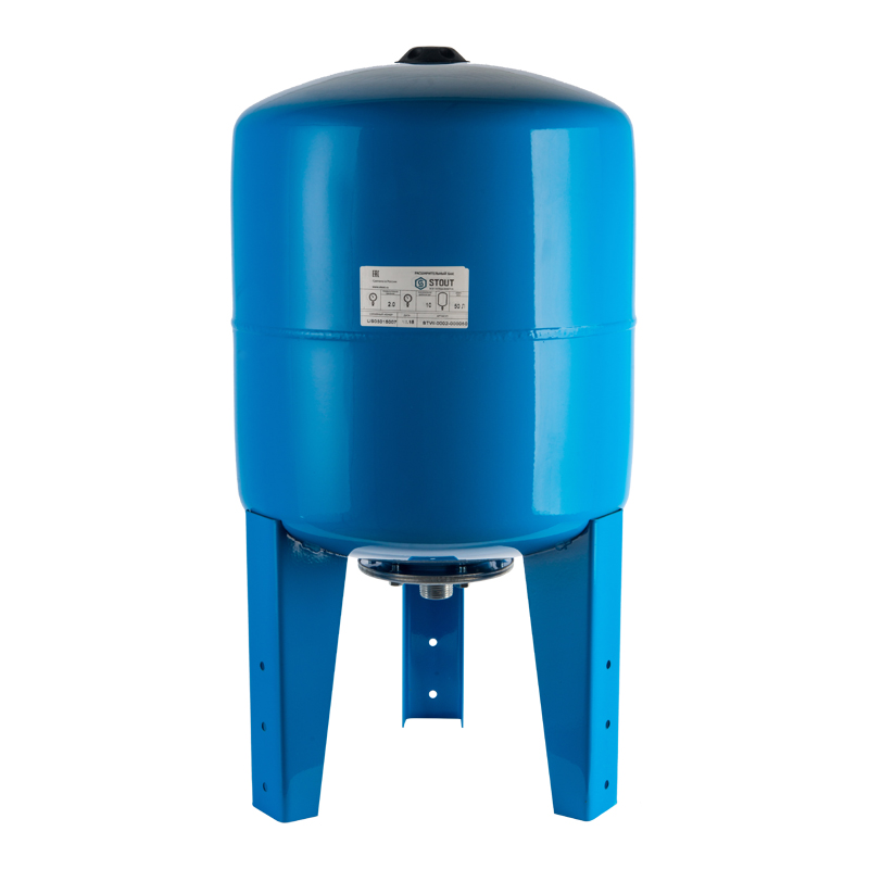 Гидроаккумулятор для водоснаб. 50л.вертикальный (синий) STOUT STW-0002-000050